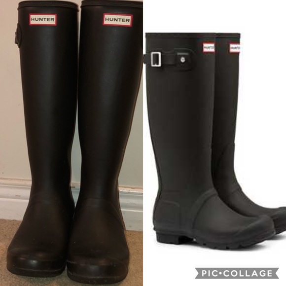 Hunter Shoes - Tall Hunter Black Matte Boots